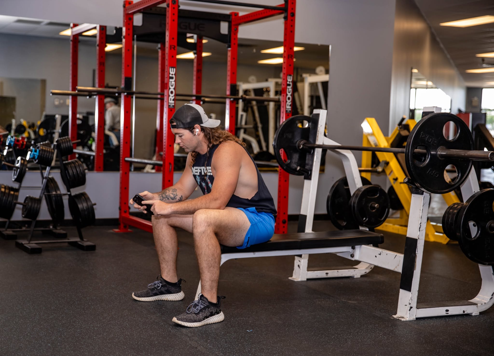 A member resting between sets in the strength area